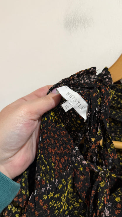 Whistle Size 12 Floral Shirred Blouse
