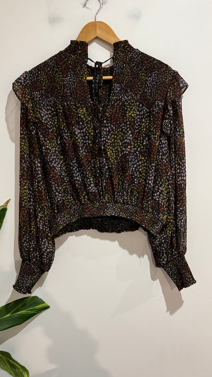 Whistle Size 12 Floral Shirred Blouse