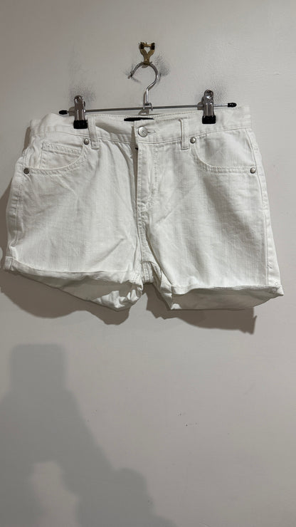 Dotti Denim Size 10 White Cuffed Shorts