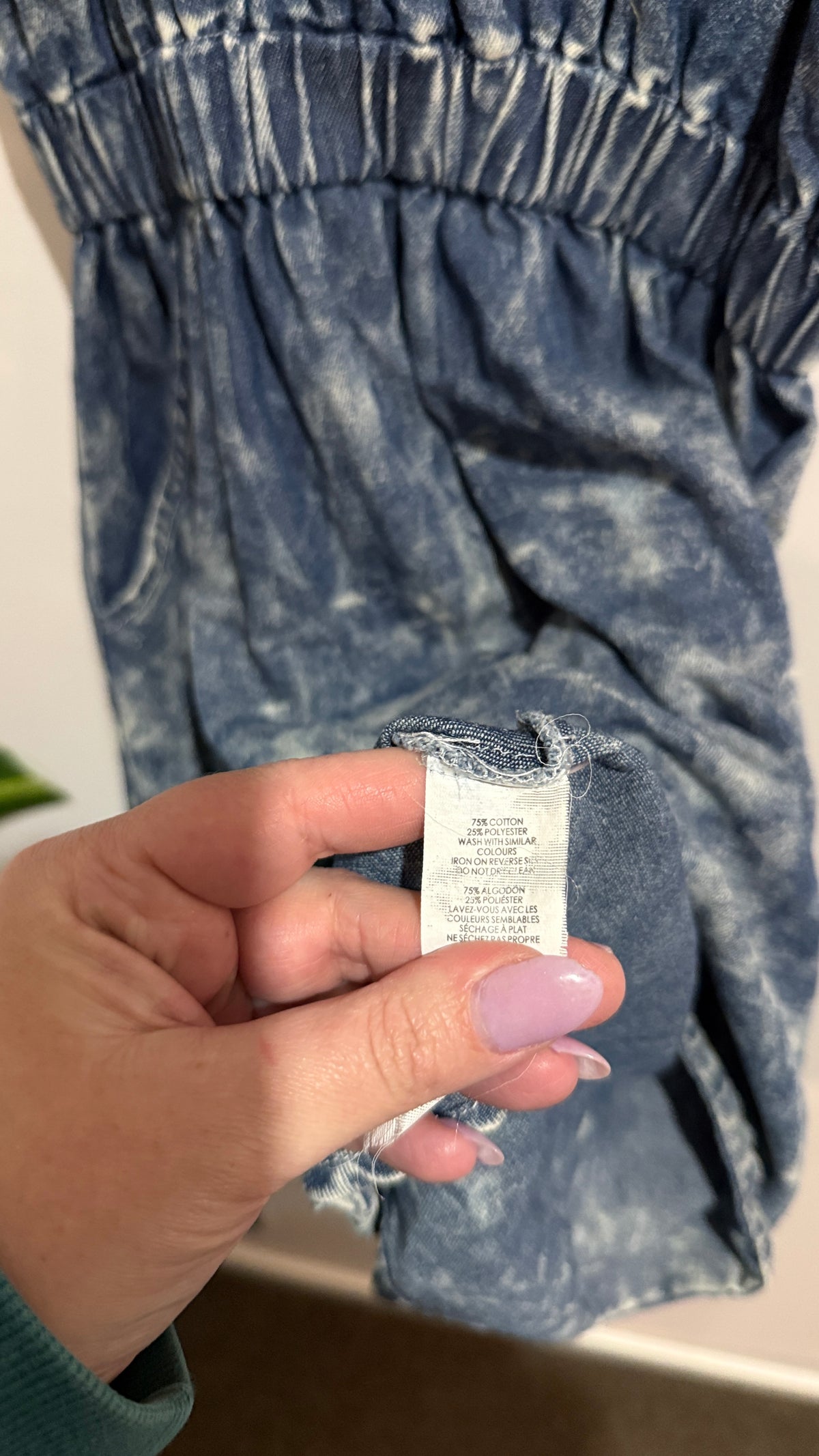 Boohoo Size UK 8 Acid Wash Denim Playsuit