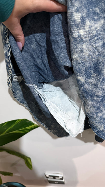 Boohoo Size UK 8 Acid Wash Denim Playsuit