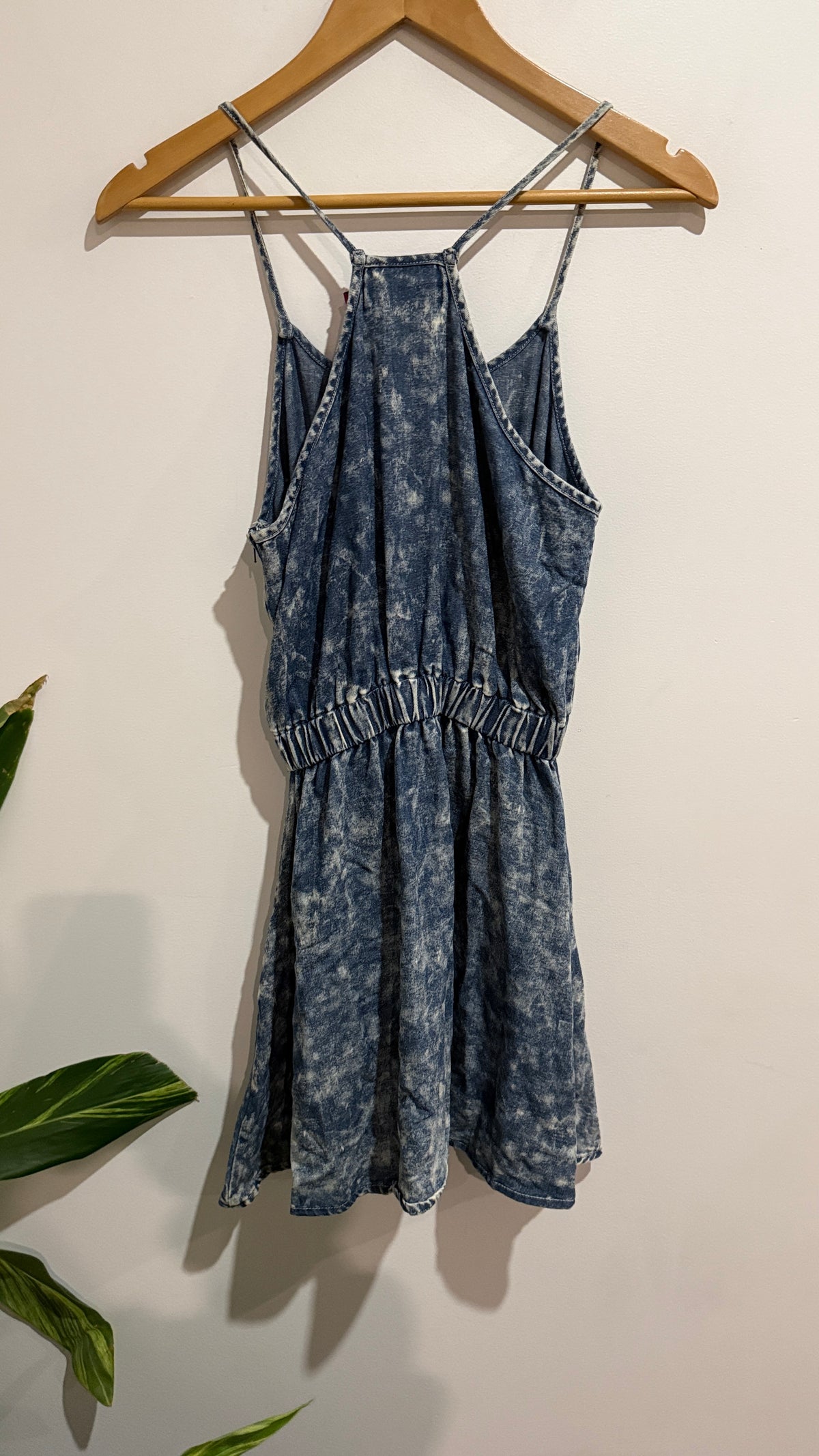 Boohoo Size UK 8 Acid Wash Denim Playsuit