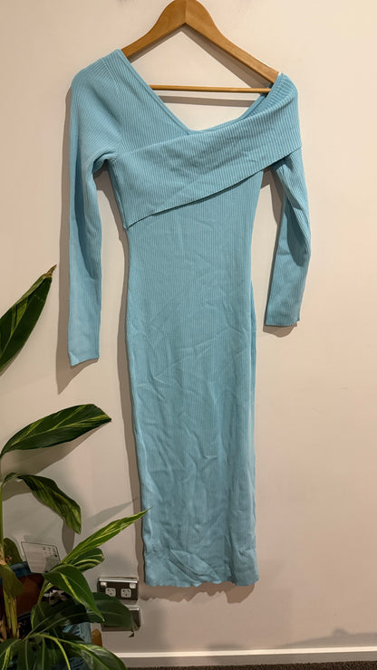 Ribbed Knit Midi Dress Size U/Arm to U/Arm 35cm