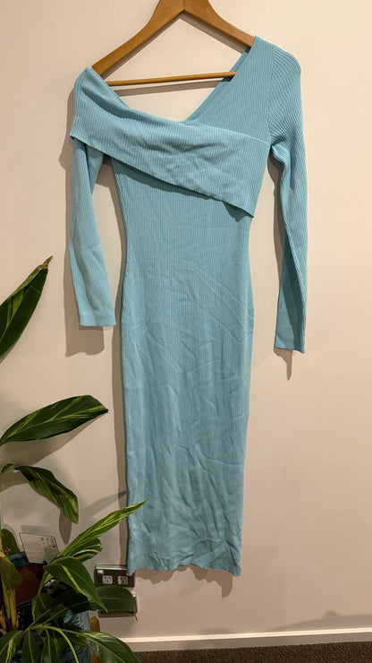 Ribbed Knit Midi Dress Size U/Arm to U/Arm 35cm