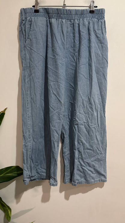Mirrou Cropped Denim Pants Size 14
