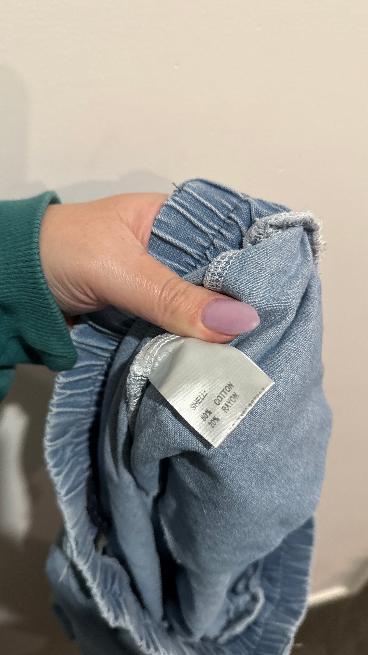 Mirrou Cropped Denim Pants Size 14