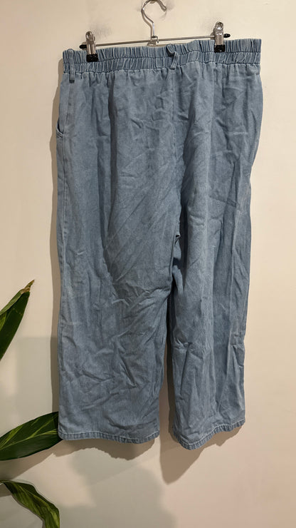 Mirrou Cropped Denim Pants Size 14