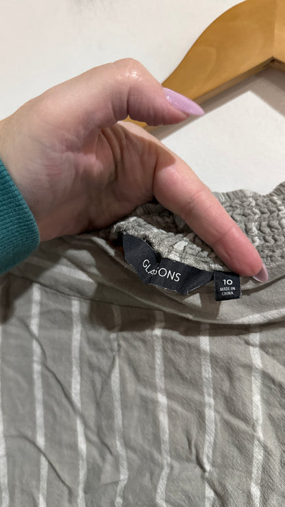 Glassons Striped Off-the-shoulder Top Size 10