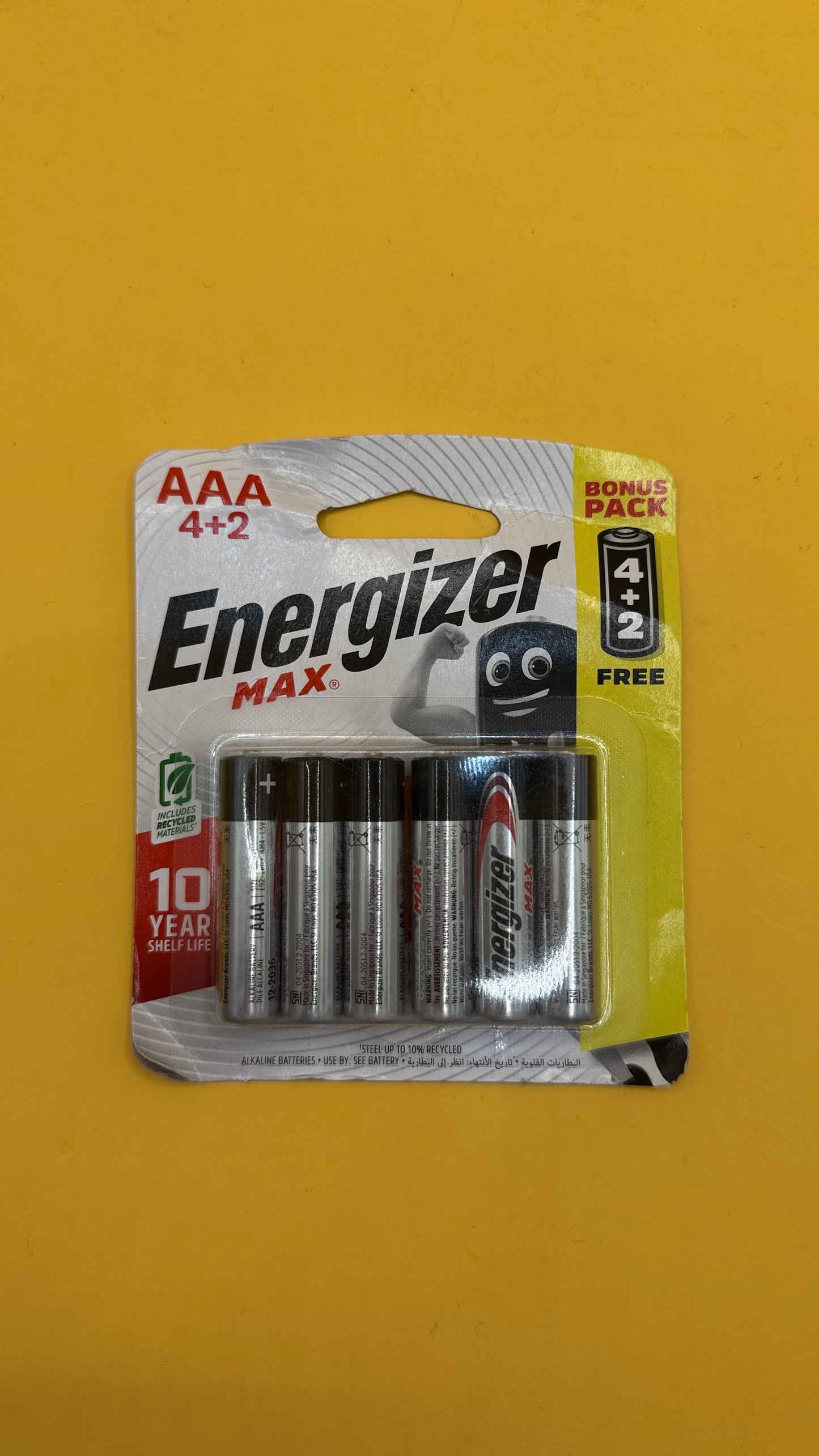 Energizer Max AAA Alkaline Batteries 4 Pack