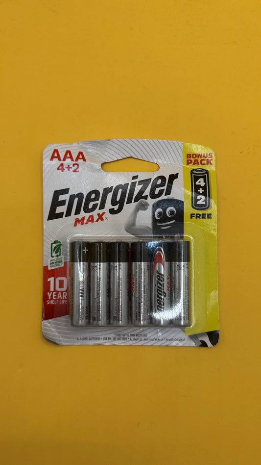 Energizer Max AAA Alkaline Batteries 4 Pack