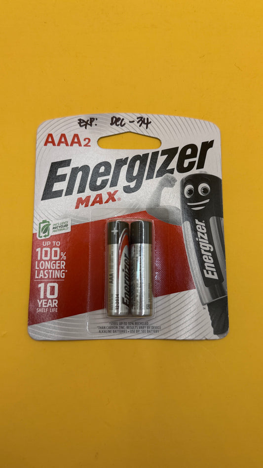 Energizer Max AAA Alkaline Batteries 2 Pack