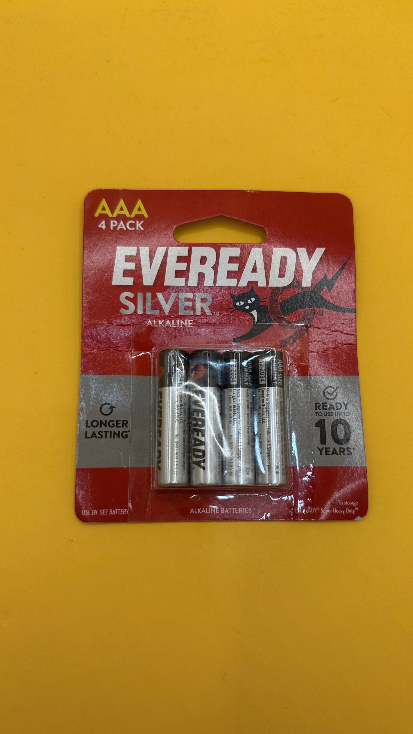 Eveready Silver AAA Batteries 4 Pack