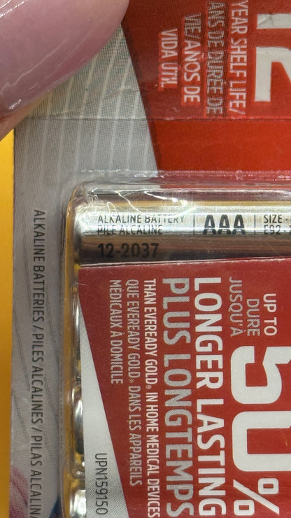 Energizer Max AAAA Alkaline Batteries 2 Pack