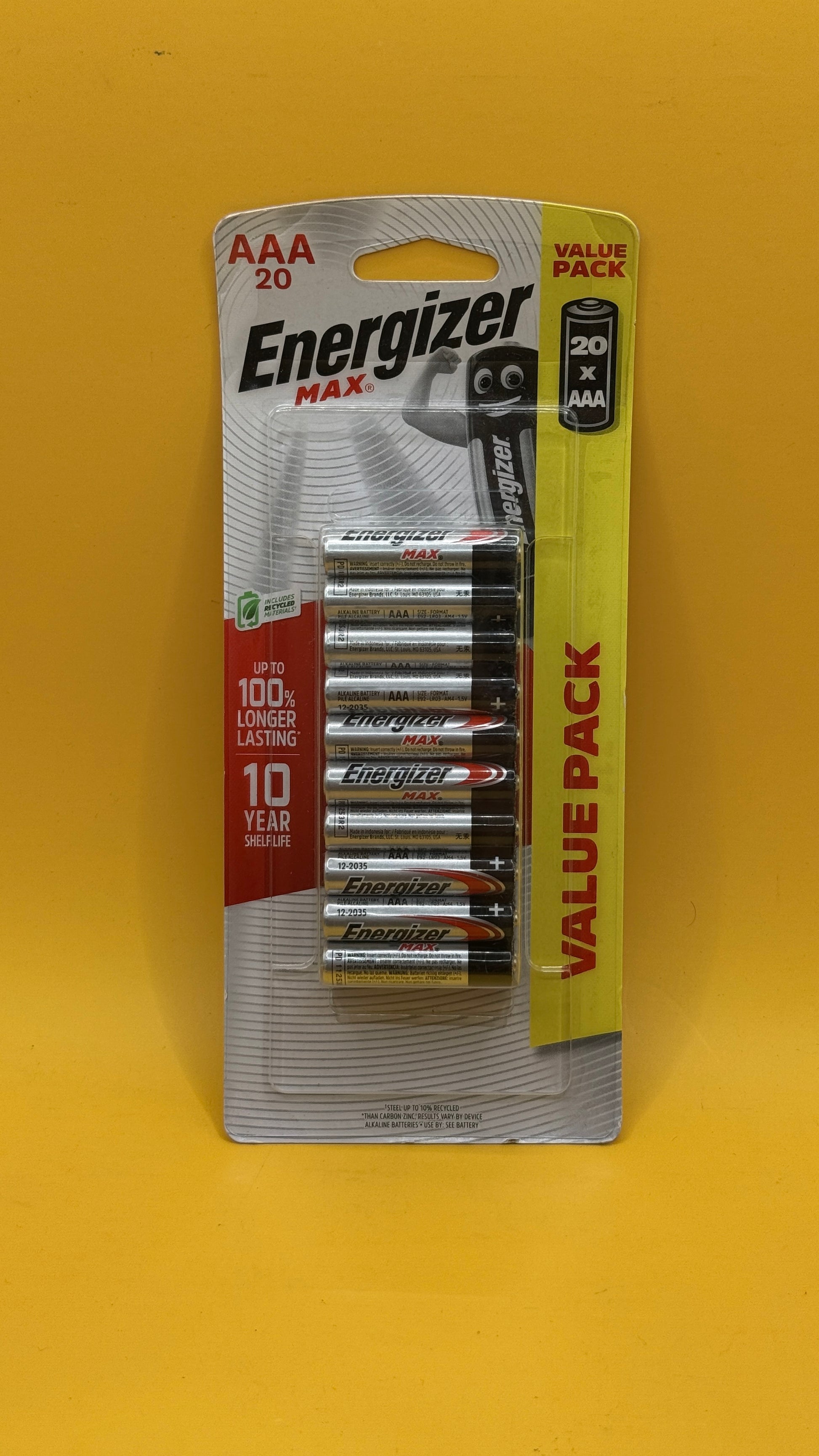 Energizer Max AAA Alkaline Batteries 12 Pack