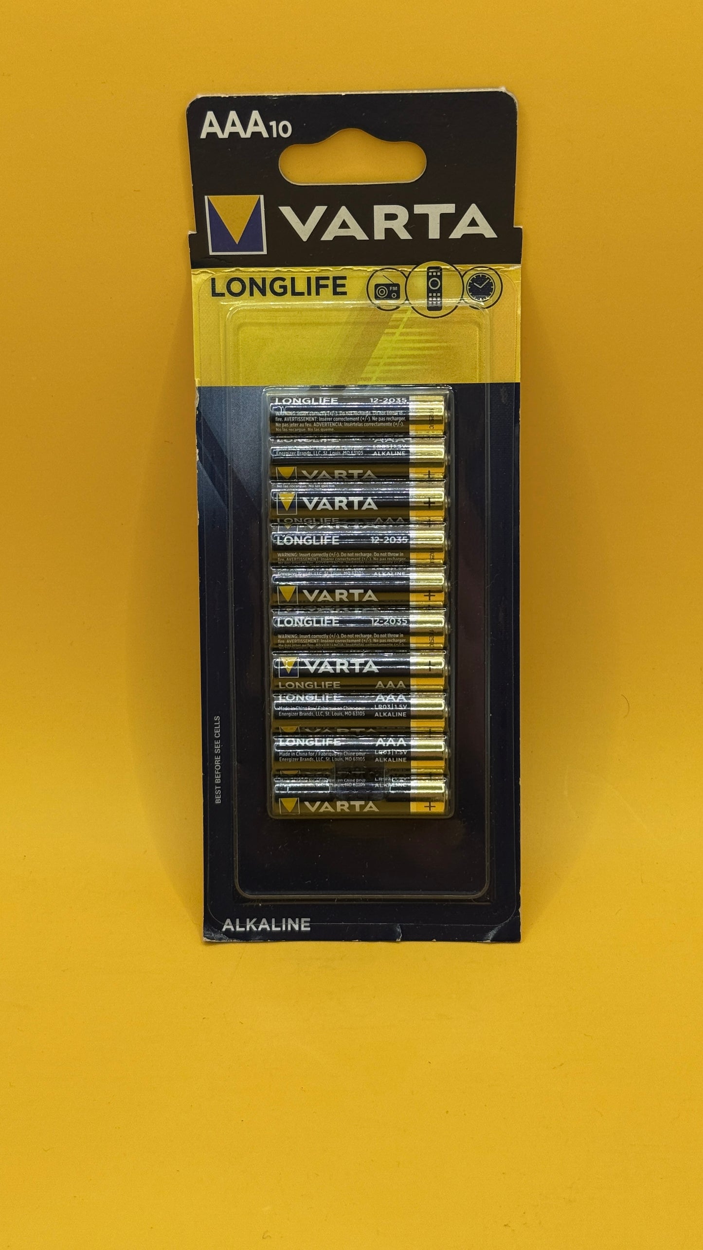Varta Longlife Power AAA Alkaline Batteries 12 Pack