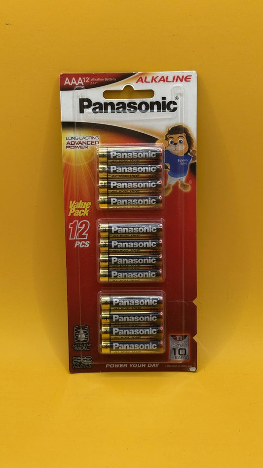 Panasonic AAA Alkaline Batteries 12 Pack