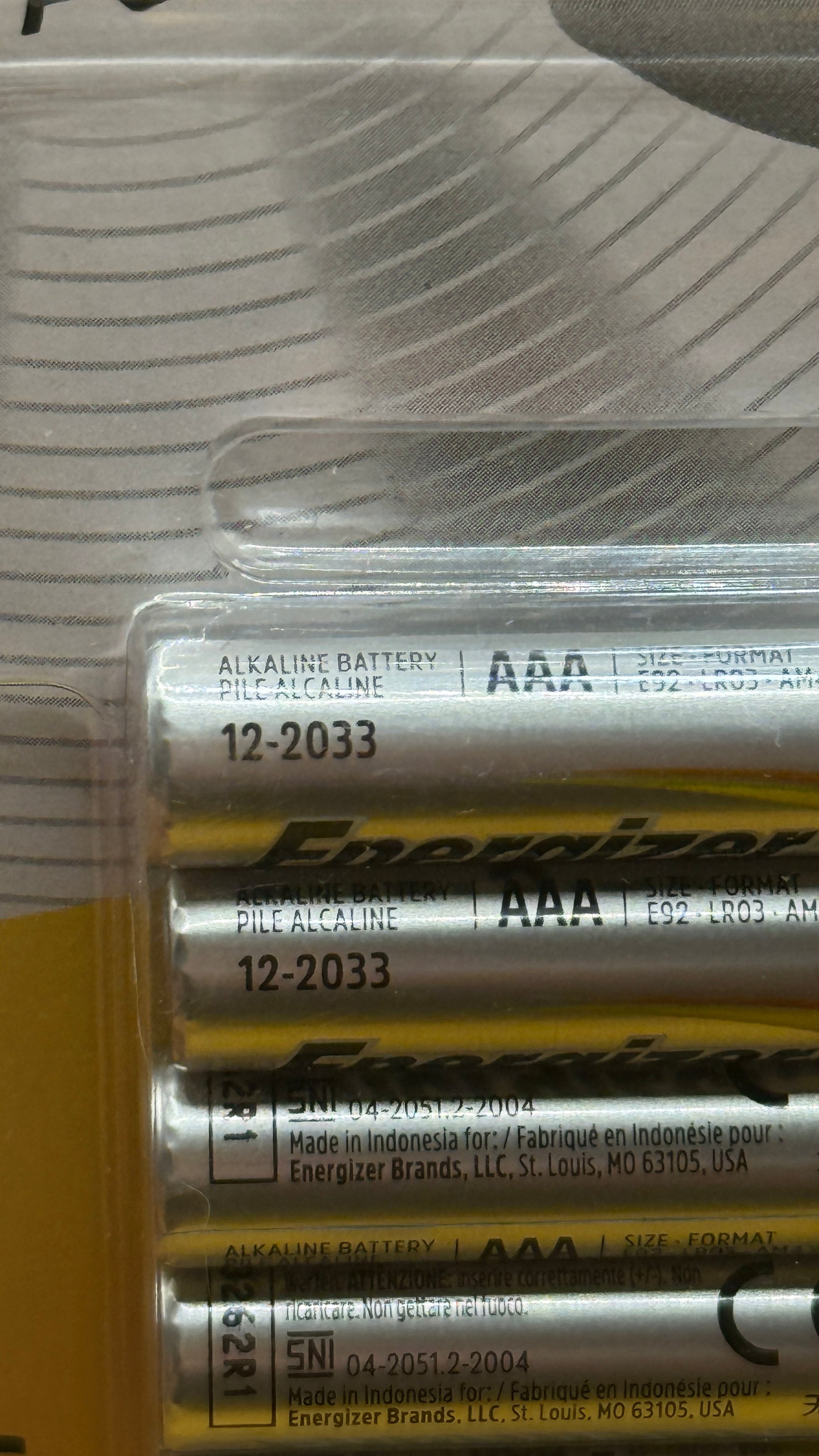Energizer Max AAA Alkaline Batteries 8 Pack