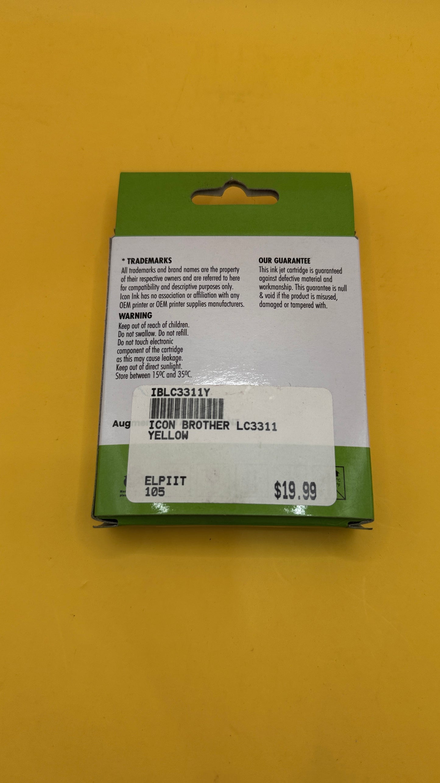 Okin IBLC3311Y Yellow Replacement Cartridge 6ml