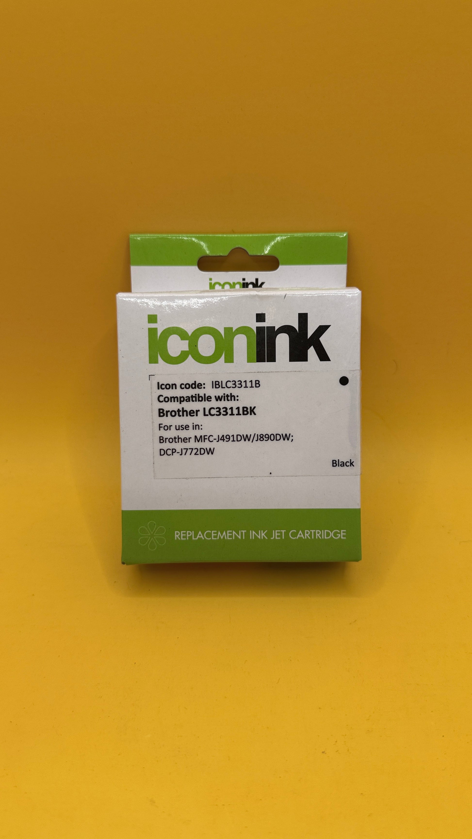 Icon Ink IBLC3311B Black Replacement Cartridge