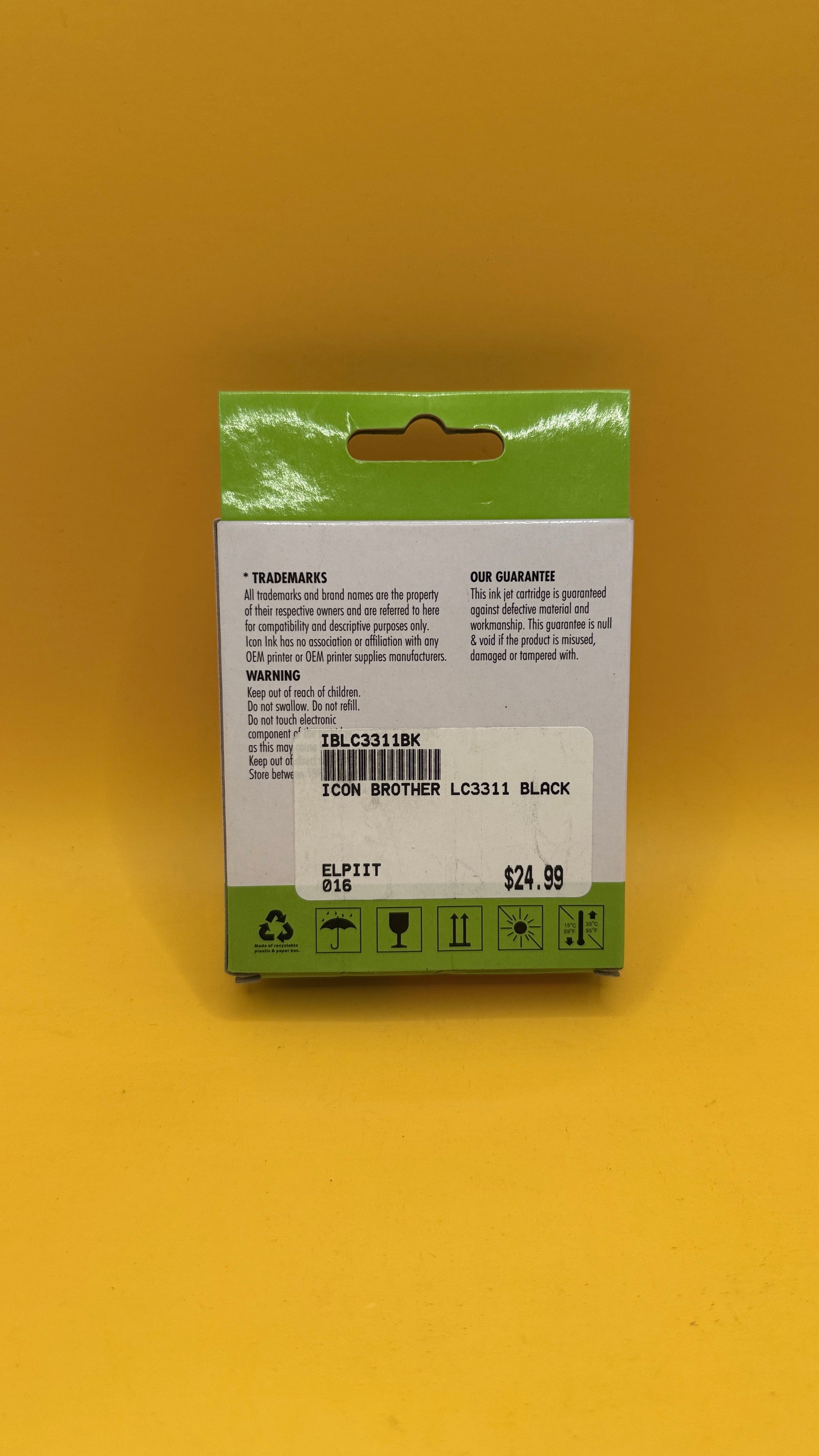 Icon Ink IBLC3311B Black Replacement Cartridge