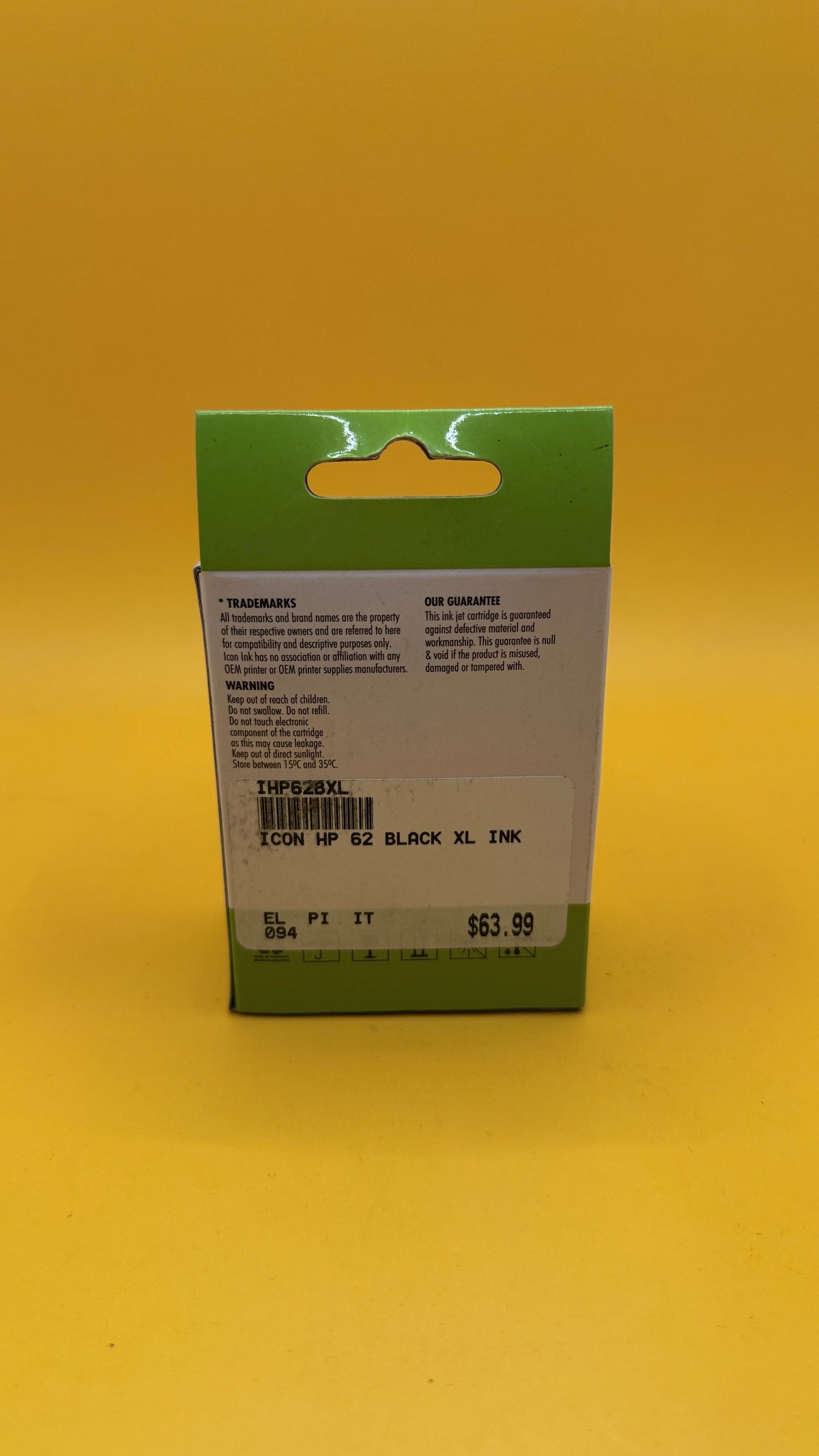 Icon Ink IHP62BXL Black XL Remanufactured Cartridge