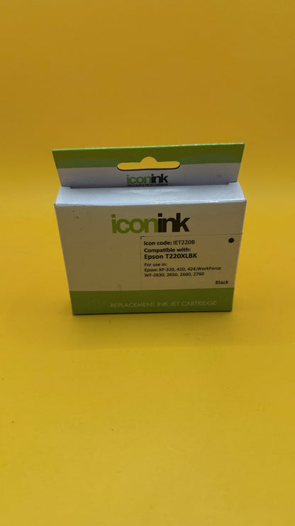 Icon Ink IET220B Black Replacement Cartridge
