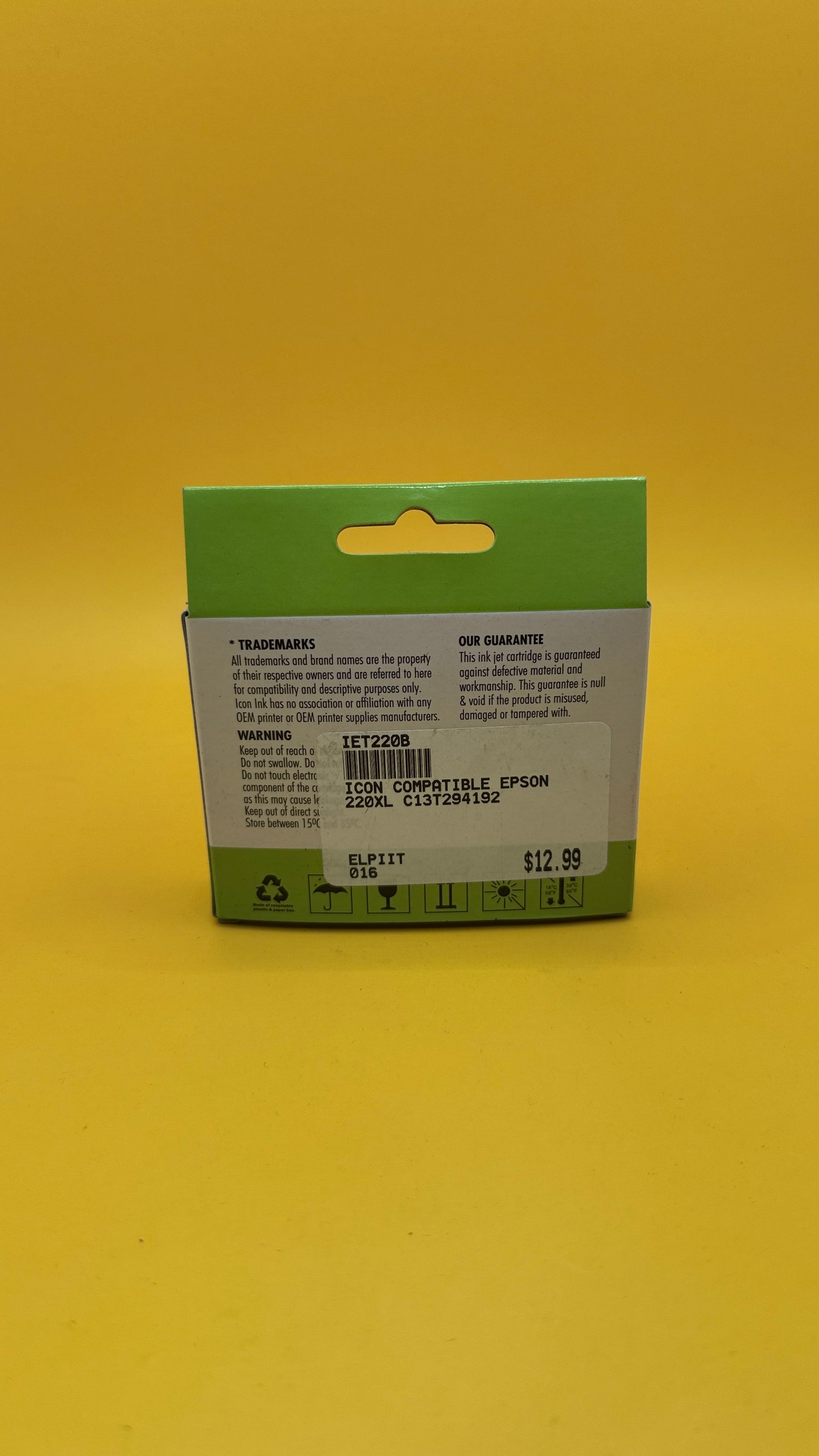 Icon Ink IET220B Black Replacement Cartridge