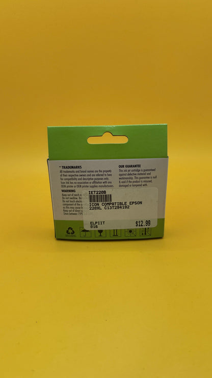 Icon Ink IET220B Black Replacement Cartridge