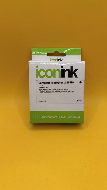 Icon Ink IBLC233B Black Replacement Cartridge