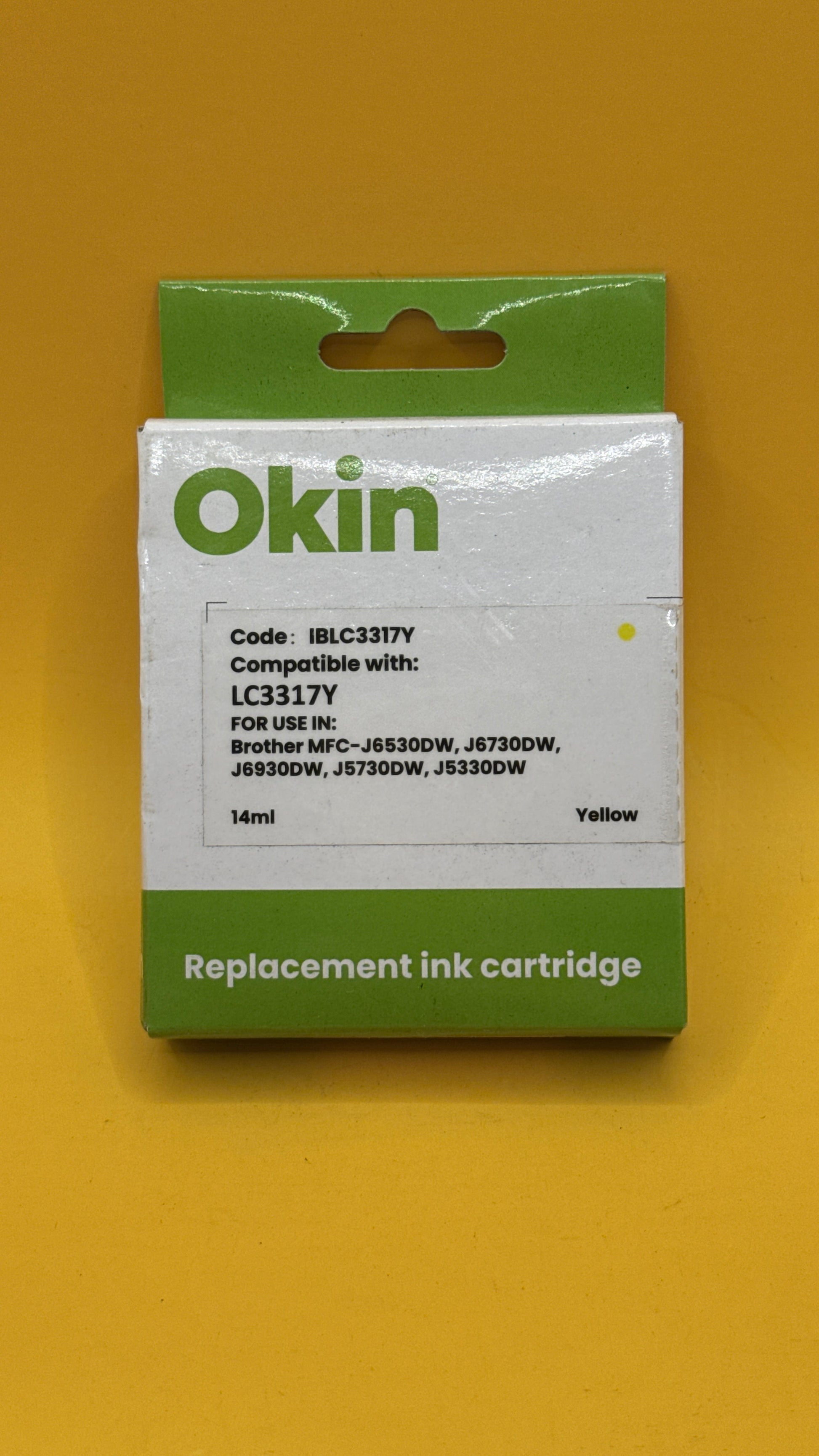 Okin IBLC3317Y Yellow Replacement Cartridge 14ml
