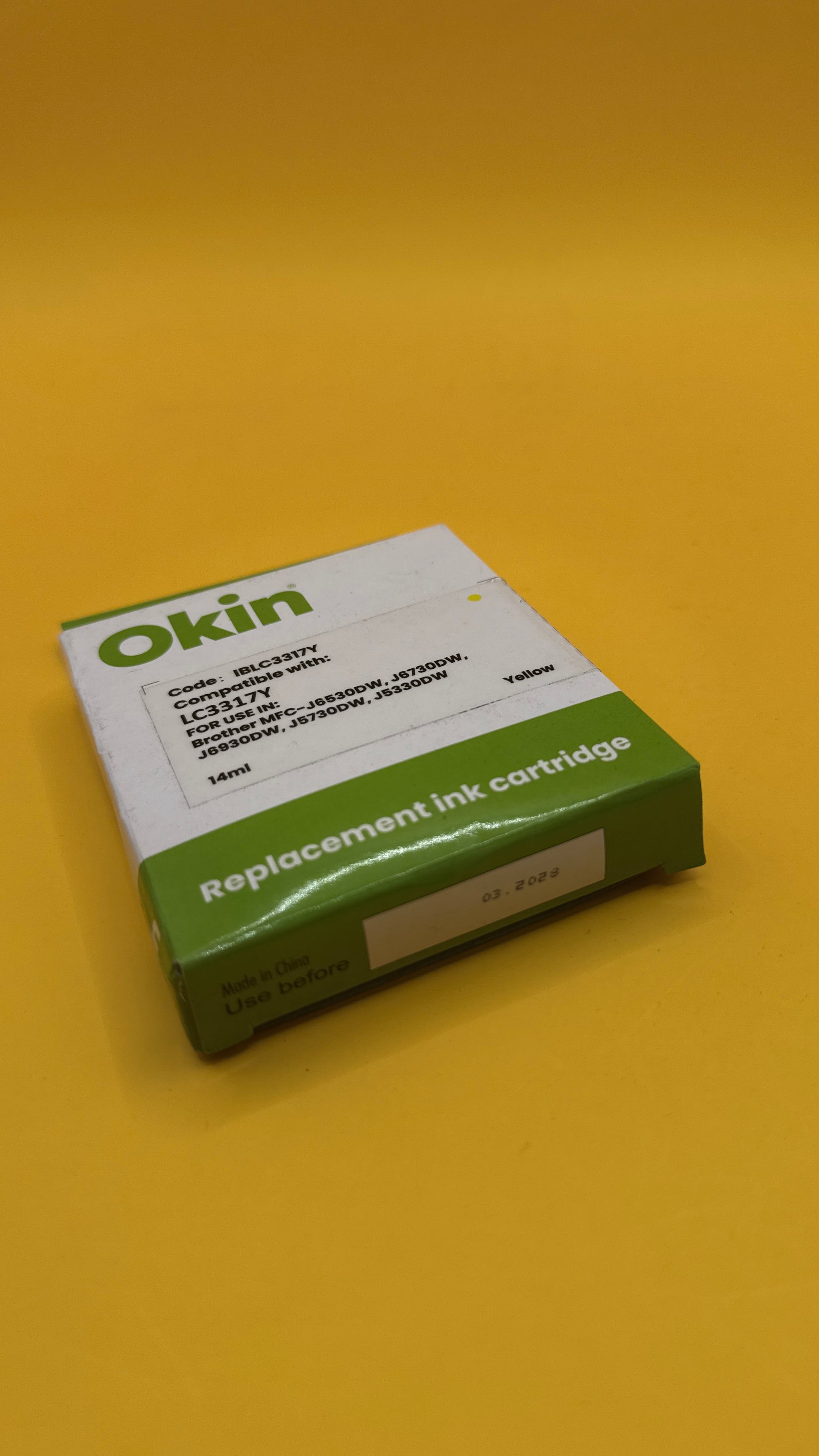 Okin IBLC3317Y Yellow Replacement Cartridge 14ml