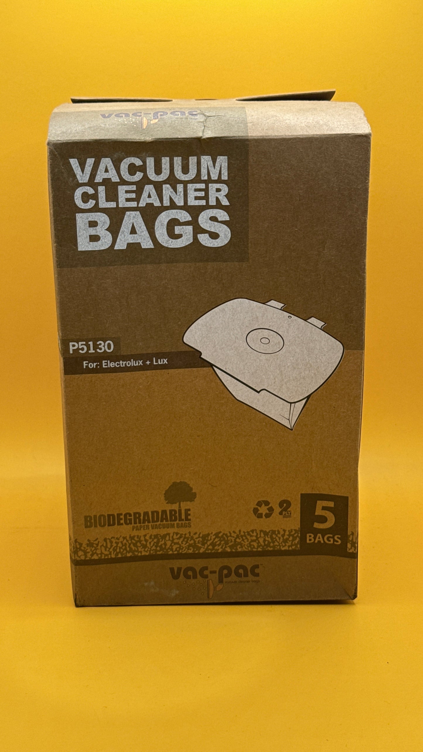 Vac-Pac P5130 Electrolux and Lux Biodegradable Vacuum Bags 5 Pack