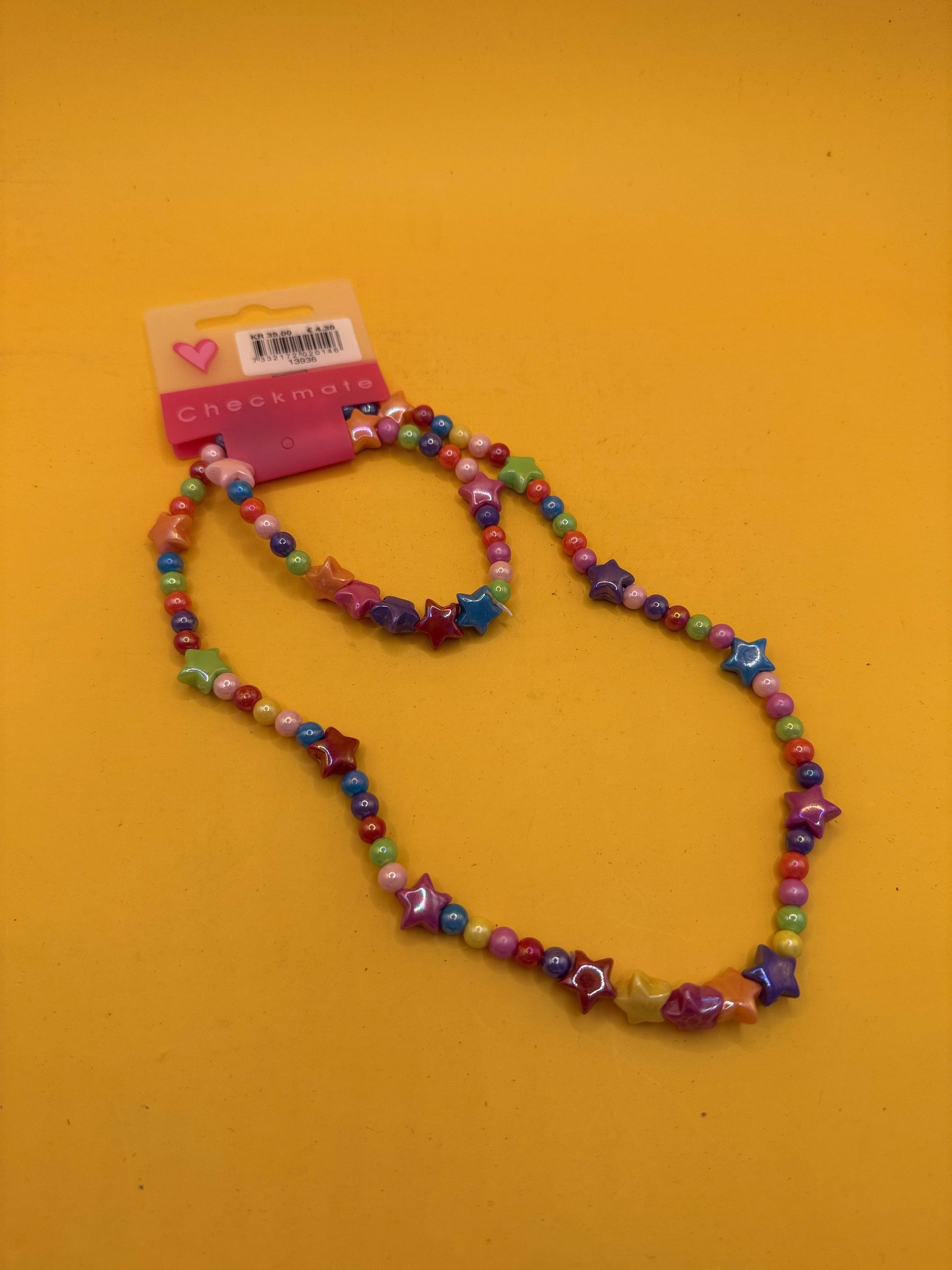 Girls Multicolour Star Necklace and Bracelet Set