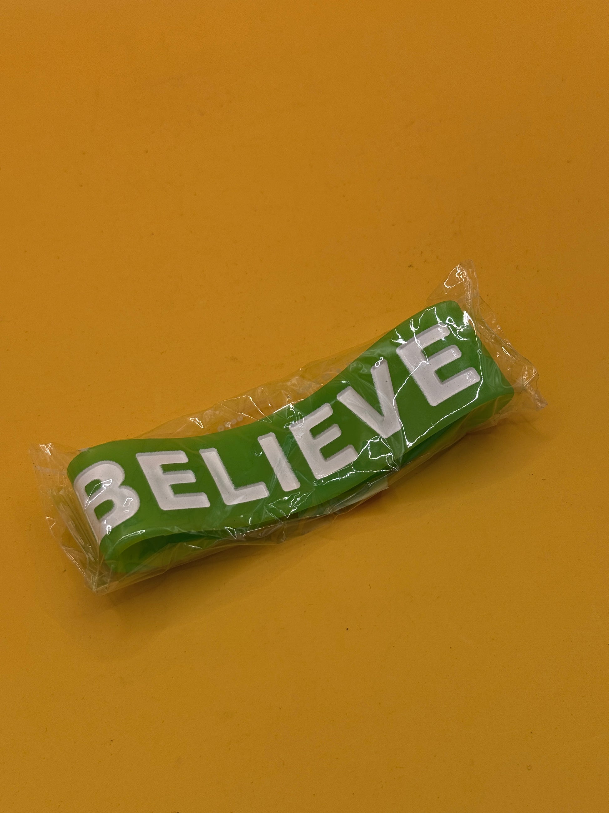 Green Believe Silicone Wristband