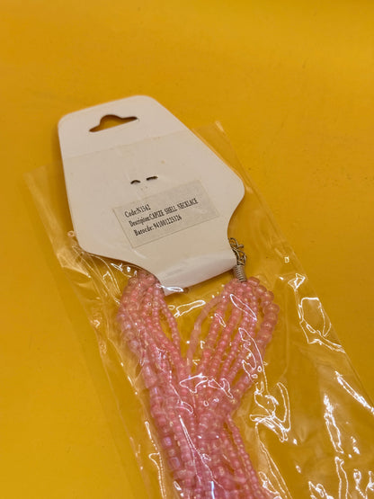 Emily Fashion Capiz Shell Pendant Necklace Pink