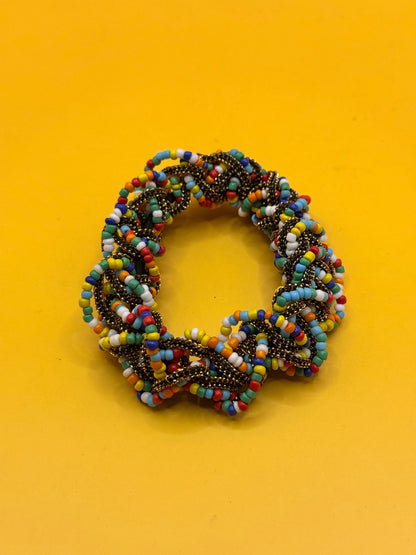 Multicolour Beaded Multi-Strand Stretch Bracelet