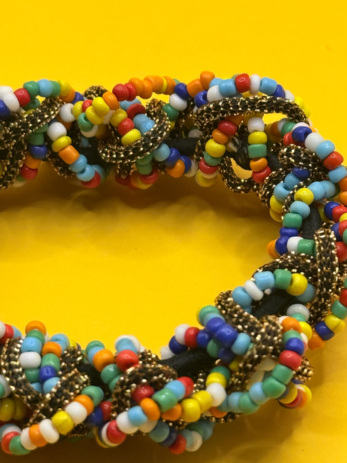 Multicolour Beaded Multi-Strand Stretch Bracelet