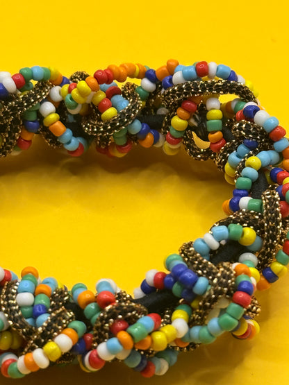 Multicolour Beaded Multi-Strand Stretch Bracelet