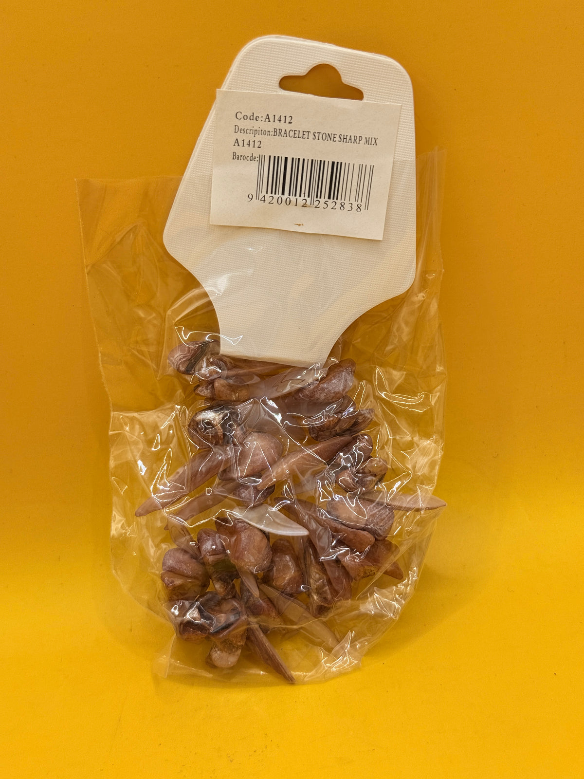 Emily Fashion Shell Chip Stretch Bracelet Mauve Brown