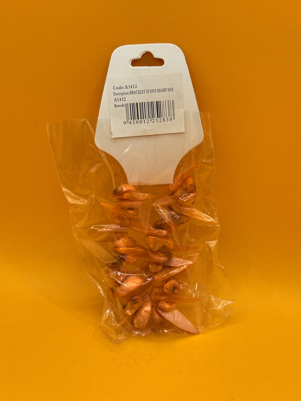 Emily Fashion Shell Chip Stretch Bracelet Orange