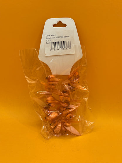 Emily Fashion Shell Chip Stretch Bracelet Orange