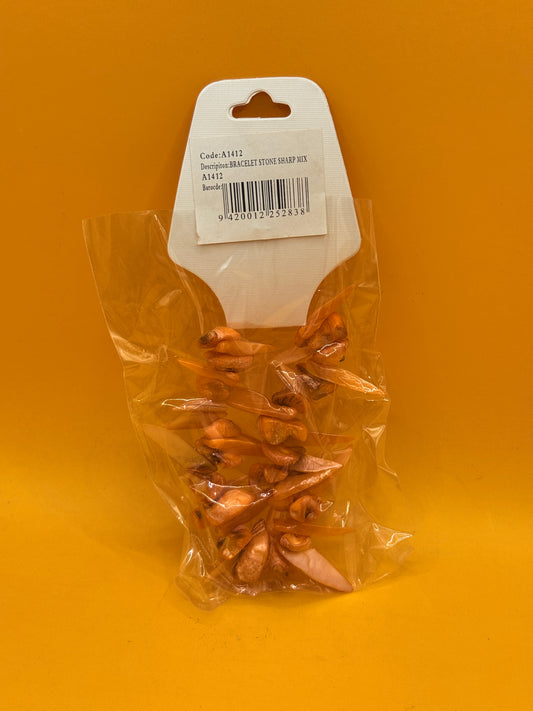 Emily Fashion Shell Chip Stretch Bracelet Orange