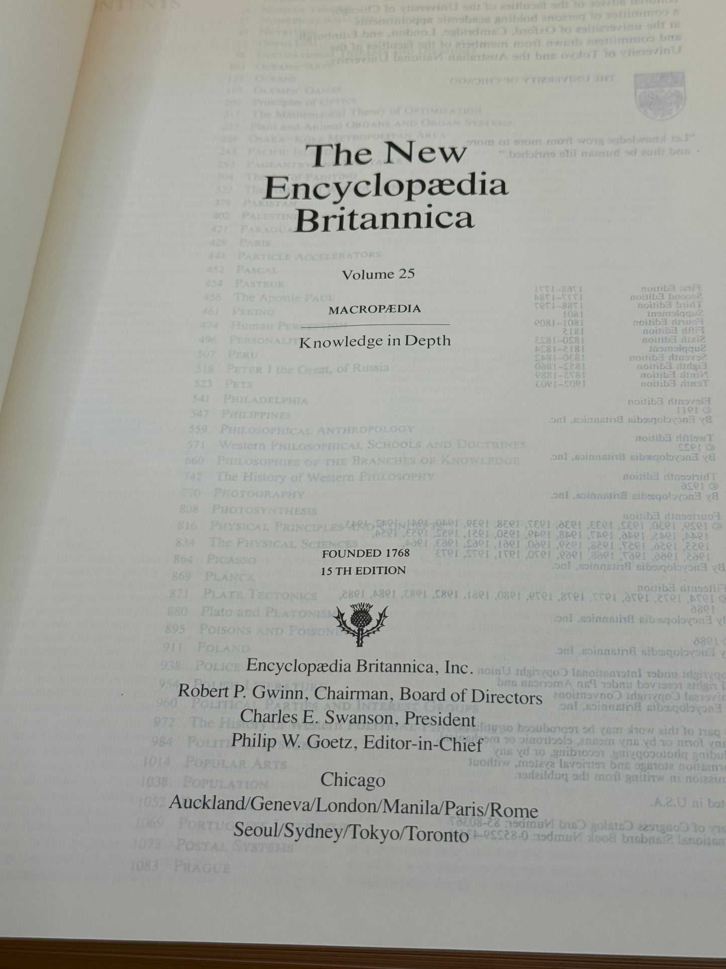 The New Encyclopaedia Britannica Macropaedia Volume 25: Number–Prague by Encyclopaedia Britannica