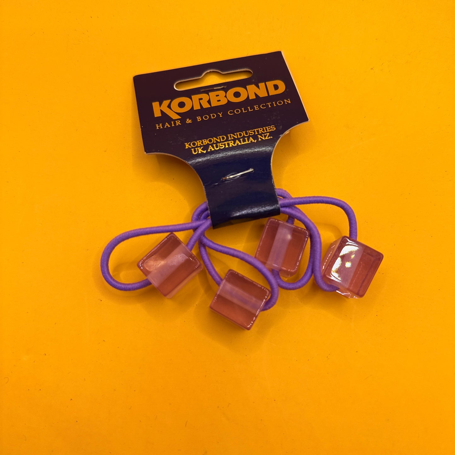 Korbond Purple Beaded Hair Ties Set of 2