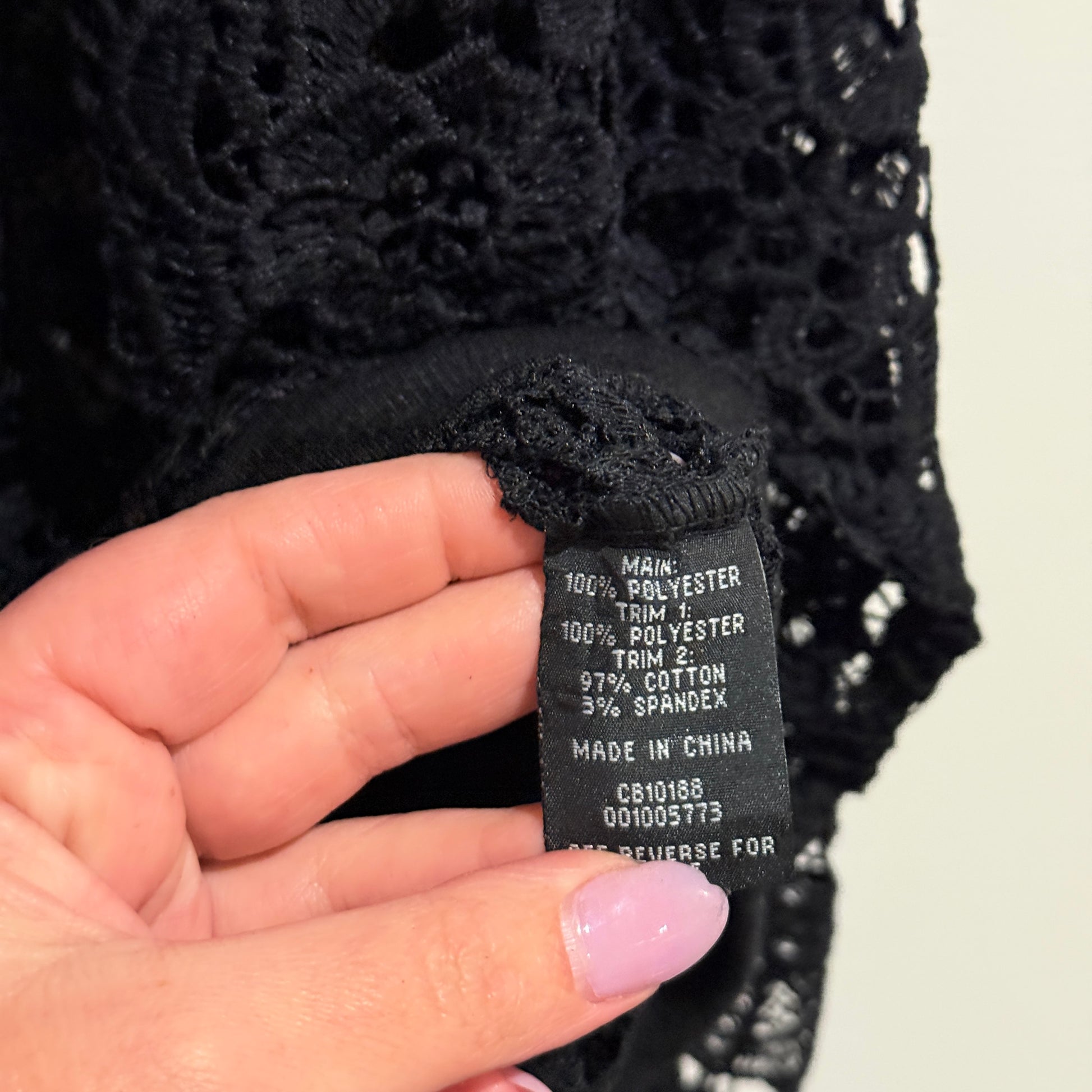 Coco & Belle Black Lace Bomber Jacket Size 2XL