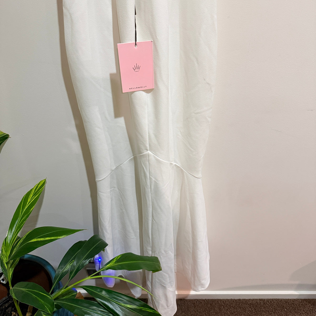 Hello Molly White Ruffle Maxi Dress Size 12