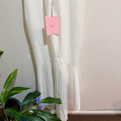 Hello Molly White Ruffle Maxi Dress Size 12