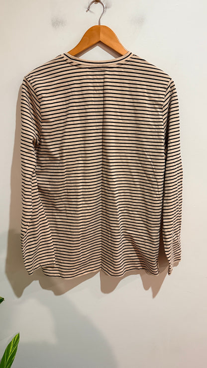 Just Jeans Stone Stripe Long Sleeve Top Size L