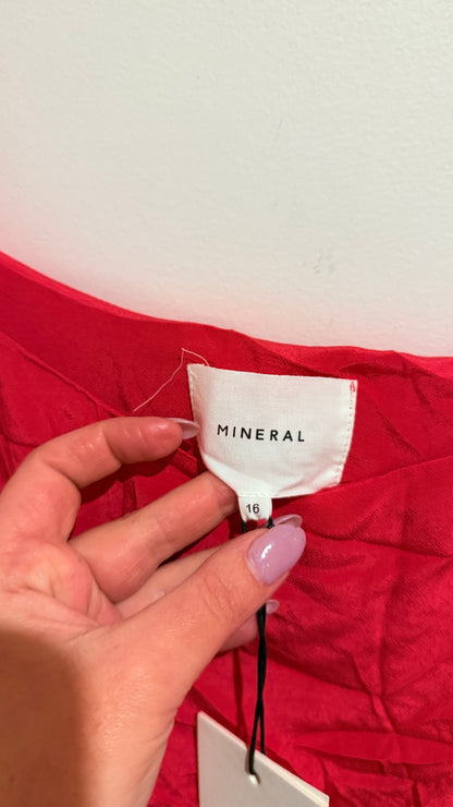 Mineral Minluca Red Midi Dress Size 16