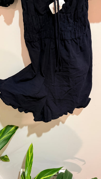 FB Sister Black Puff Sleeve Playsuit Size XXS